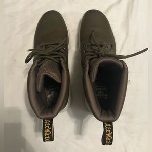 Dr. Martens Mens Rigal olive green Boots Brown High Top combat biker 6 US 5 UK